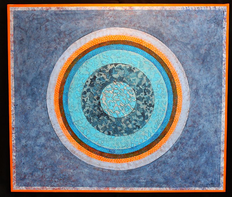 Blue Planet Mandala, painted by Henry Sultan.