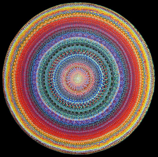MANDALA OF THE CHANGES, painted by Henry Sultan. Click to enlarge