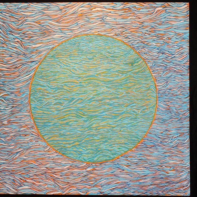 Water Mandala #2 painted by Henry Sultan. Click to enlarge