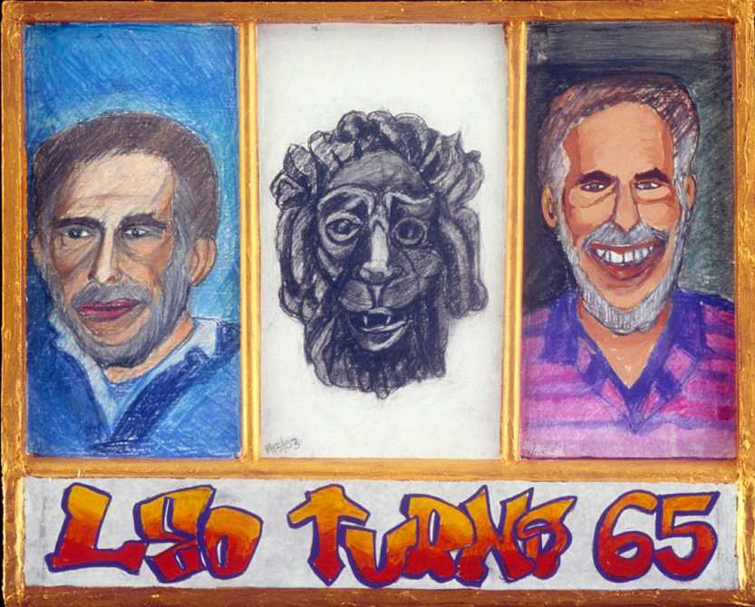 'Leo Turns 65' painted by Henry Sultan.