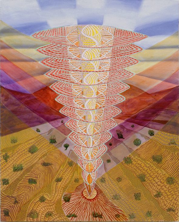 Desert Storm in Oaxaca, Mexico, painted by Henry Sultan