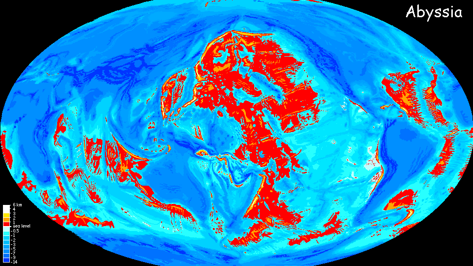 Map of Abyssia, a world-building experiment.