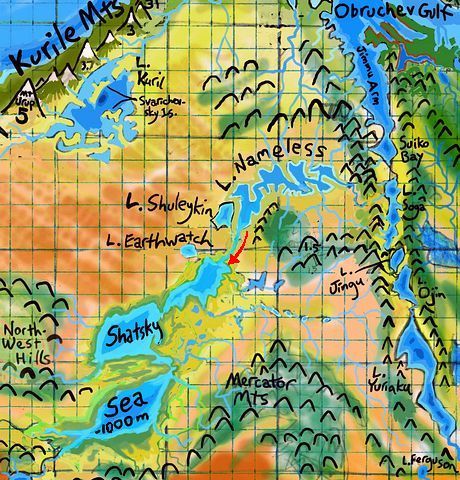 Map of Shatsky Sea, 1500m below sea level, on Abyssia. Click to enlarge.