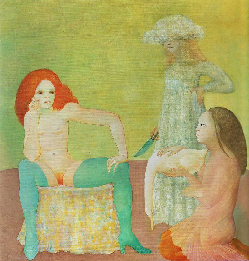 'La Peine Capitale', painted 1969 by Leonor Fini. Click to enlarge.