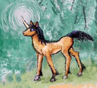 Unicorn in the Great North Woods. Dream sketch by Wayan.