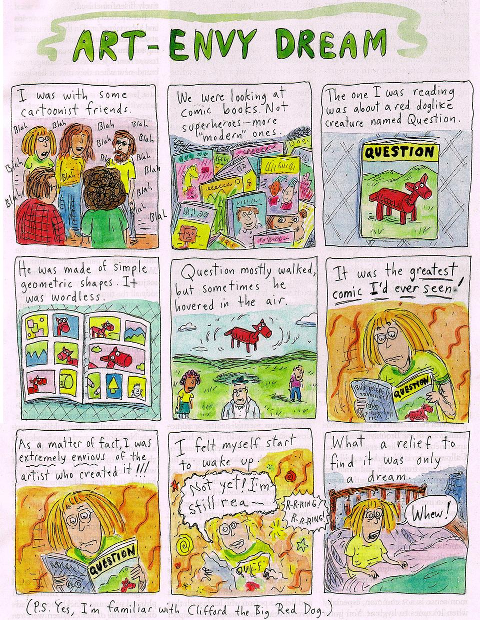 Art Envy, a dream-comic by Roz Chast.