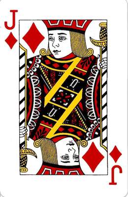 Jack of Diamonds in traditional card deck