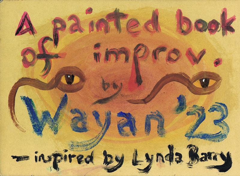 Back cover of 'Blackground', a book of improv paintings by Wayan; click to enlarge