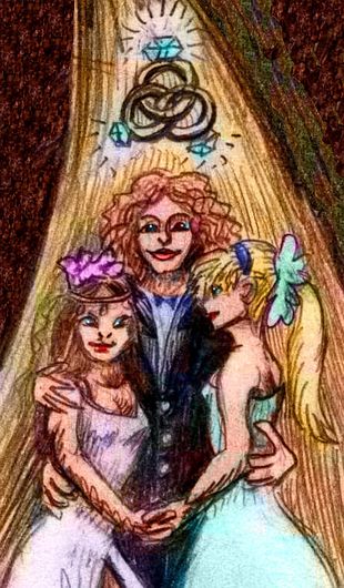 Three of us get married; sketch of a dream by Wayan.