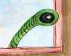 Color pencil sketch of a spy-eye on a metal stalk peering in our window