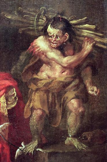 Caliban as painted by William Hogarth. Click to enlarge.