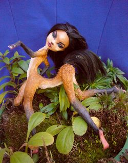 'Cleo', a centaur c.27 cm long, sculpted of Monster High dolls by Wayan. Click to enlarge.