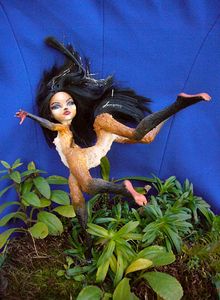 'Cleo', a centaur c.27 cm long, sculpted of Monster High dolls by Wayan. Click to enlarge.