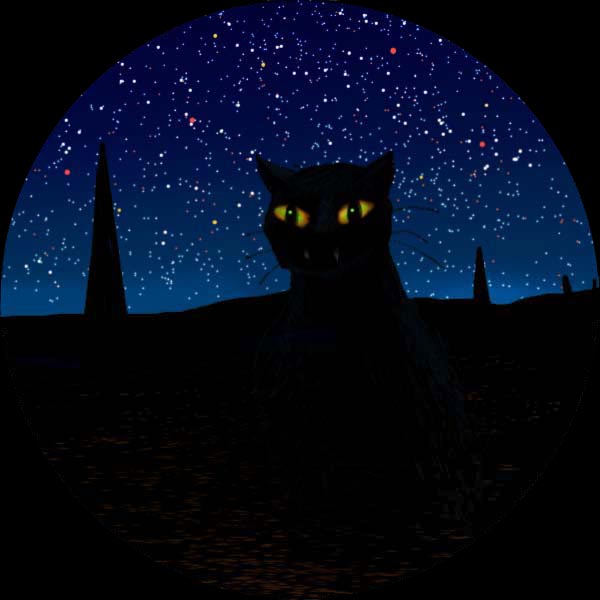 Huge black cat, nearly invisible at night: Coeurl.