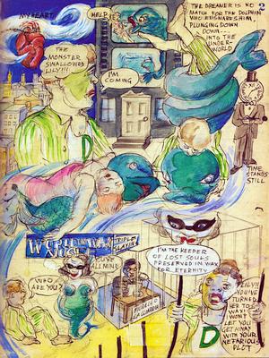 The World in Wax, p2: dream comic by Albert Grass. Click to enlarge.