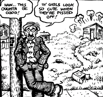 Panel from R.Crumb versus the Sisterhood, R. Crumb, 1973