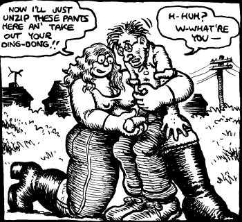 Panel from R.Crumb versus the Sisterhood, R. Crumb, 1973