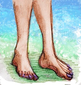 My bare soles. Dream sketch by Wayan. Click to enlarge.