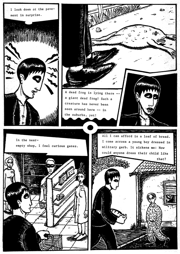 'A Day in Serbia' page 2; a dream-comic drawn by Aleksandar Zograf.