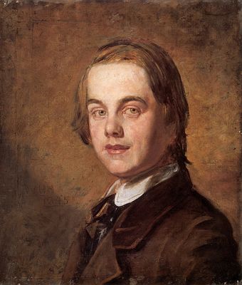 Self-portrait, William Holman Hunt, 1845. Click to enlarge.