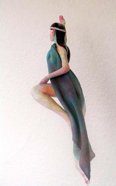 Elven-dancer from the back; a hanging sculpture