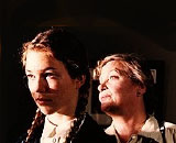 Jenny in braids, played by Honeysuckle Weeks, from 'The Orchard Wall', a Ruth Rendell mystery.
