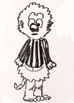 Pogo, the opossum in 'Pogo' by Walt Kelly; sketch by Wayan 1971.