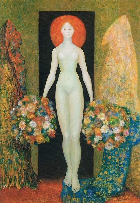 'Heliodora', painted 1964 by Leonor Fini. Click to enlarge.
