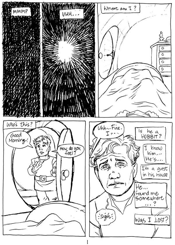 'I Dream of Me' by Linda Medley; comics rough, page 1