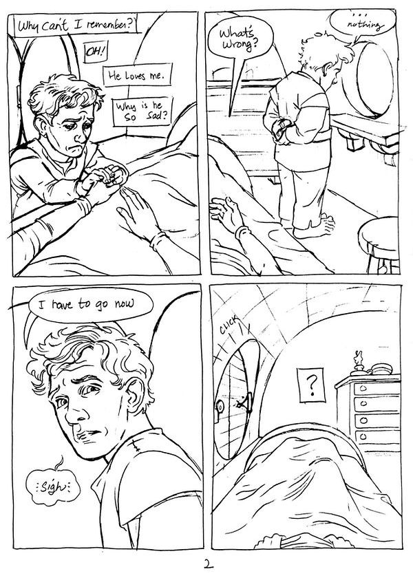'I Dream of Me' by Linda Medley; comics rough, page 2