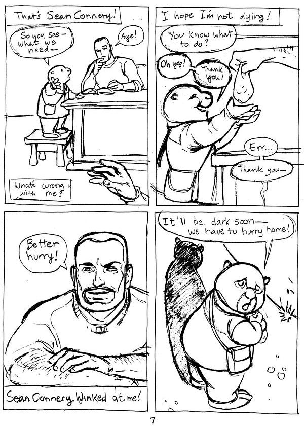 'I Dream of Me' by Linda Medley; comics rough, page 7