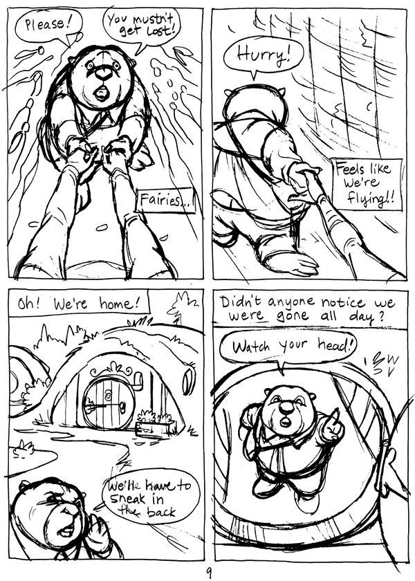 'I Dream of Me' by Linda Medley; comics rough, page 9