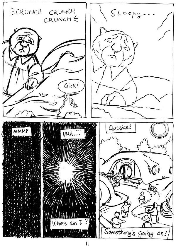 'I Dream of Me' by Linda Medley; comics rough, page 11