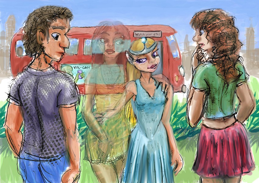 I'm a translucent girl not everyone even notices; sketch of a dream by Wayan. Click to enlarge.