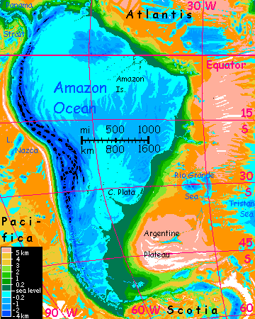 Map of Amazon Ocean basin on Inversia, where up is down & down, up.