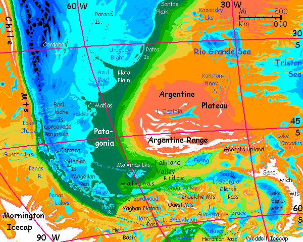 Map of southern Amazon Ocean on Inversia, where up is down & down, up.
