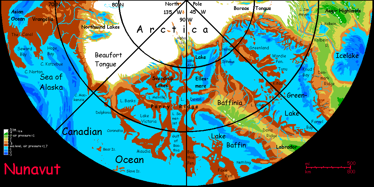 Nunavut, on Inversia, where up is down is up.