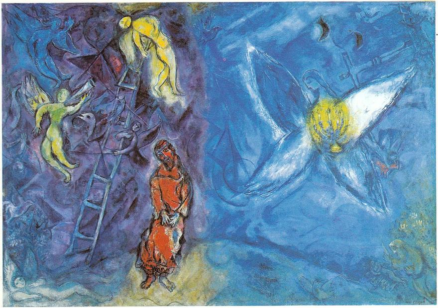 Jacob's Ladder by Marc Chagall. Click to enlarge.