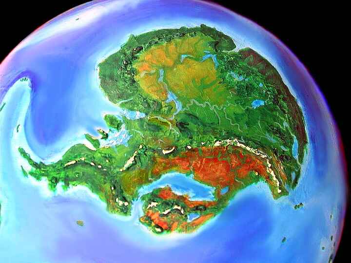 Tropica, the equatorial equivalent of our Antarctica, on an alternate Earth called Jaredia. Click to enlarge.