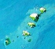 Orbital shot of the mountainous, half-glaciated Musoi Islands, in the Kiaro Ocean on Kakalea, a model of an Earthlike world full of Australias.