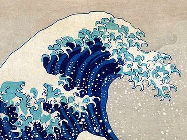 Detail of 'The Great Wave' by Hokusai