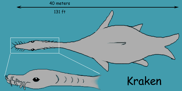a kraken, an intelligent giant squid native to deep seas of Lyr, a large wet world.