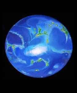 Model of Lyr, a super-earth that's 95% ocean.