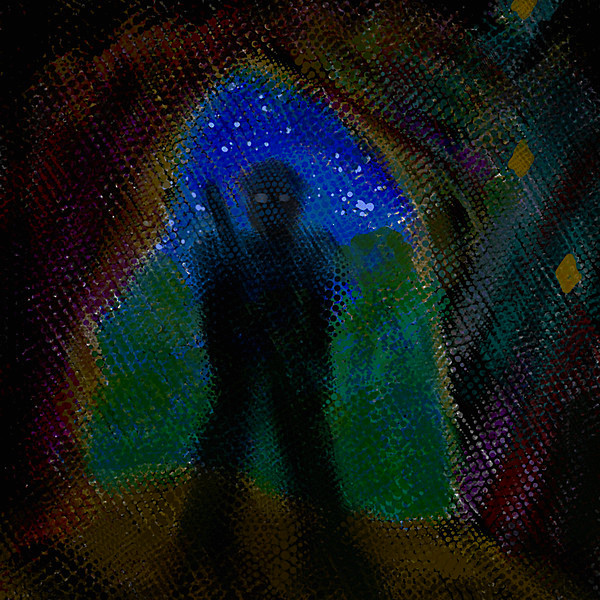 Guard at a secret door in the depths of a mine. Dream sketch by Wayan. Click to enlarge.