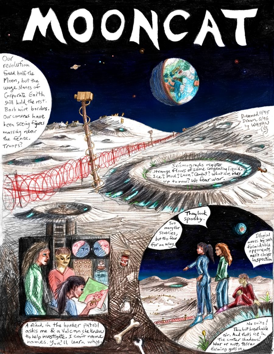 We're borderguards for the Lunar Republic. Dream-comic by Wayan; page 1.
