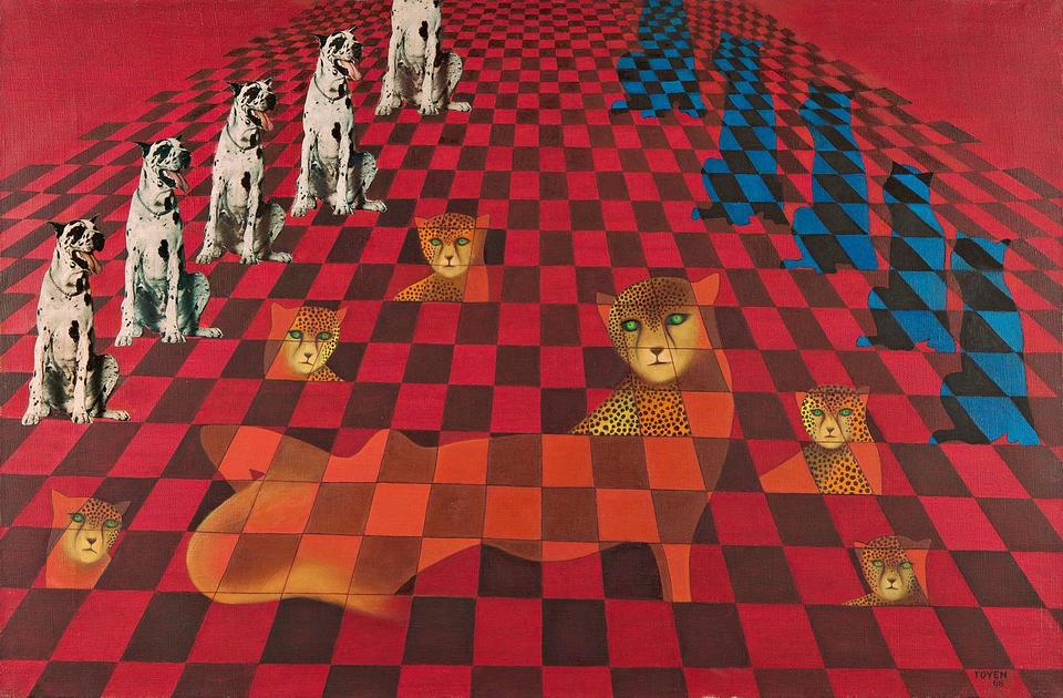 'New World of Love', painted 1968 by Toyen. Click to enlarge.