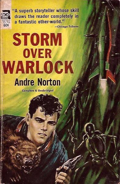 Storm on Warlock, by Andre Norton; book cover.