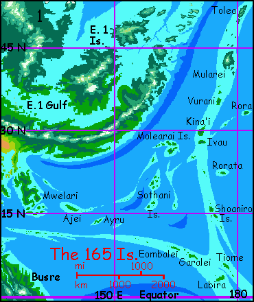 Map of the Mwelari Islands, east of Continent 1 on Pegasia, an Earthlike moon.