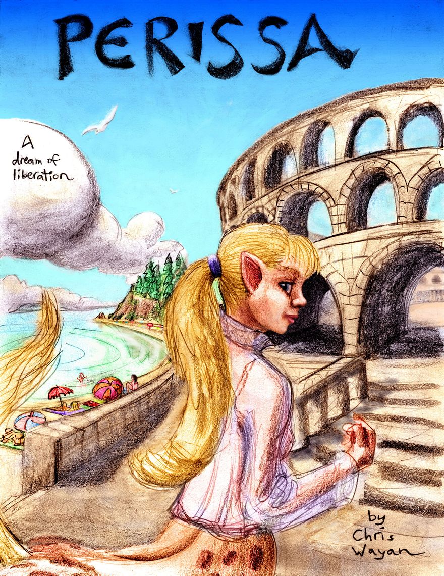 Cover of 'Perissa', a dream-comic by Wayan. Click to enlarge.
