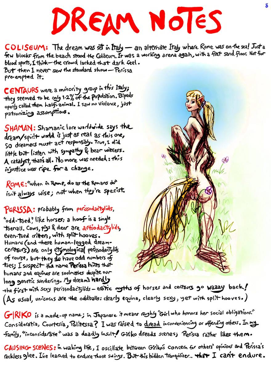 P.6 of 'Perissa', a dream-comic by Wayan. Click to enlarge.